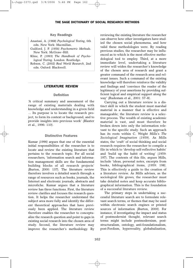 The SAGE Dictionary of Social Research Methods Sage Torrossa