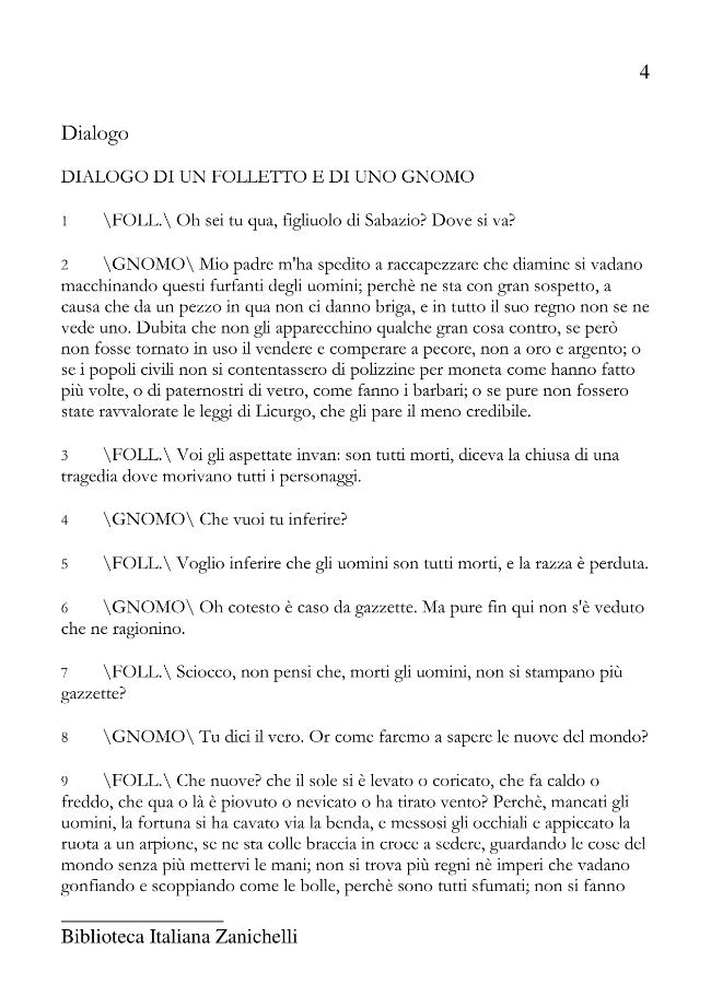 Dialogo Di Un Folletto E Di Uno Gnomo Riassunto