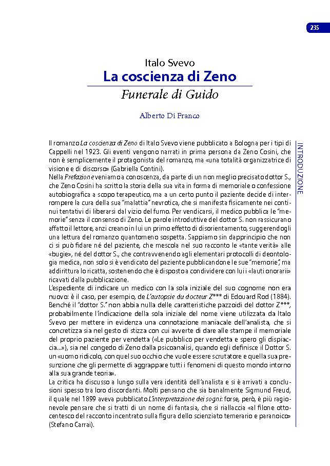 Coscienza Di Zeno Capitolo 3